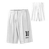 Basketball Shorts Lines - White